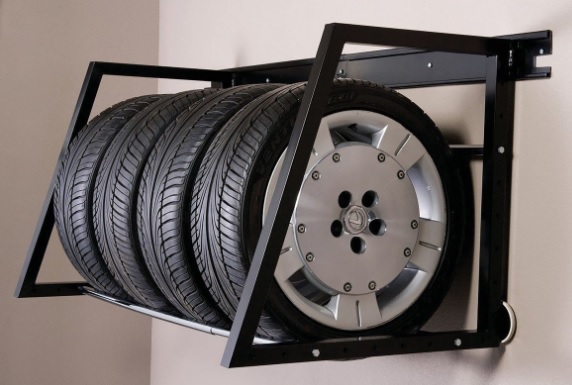 wall mounted tire storage rack