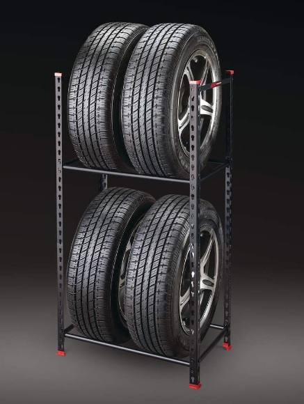 tire storage rack and cover